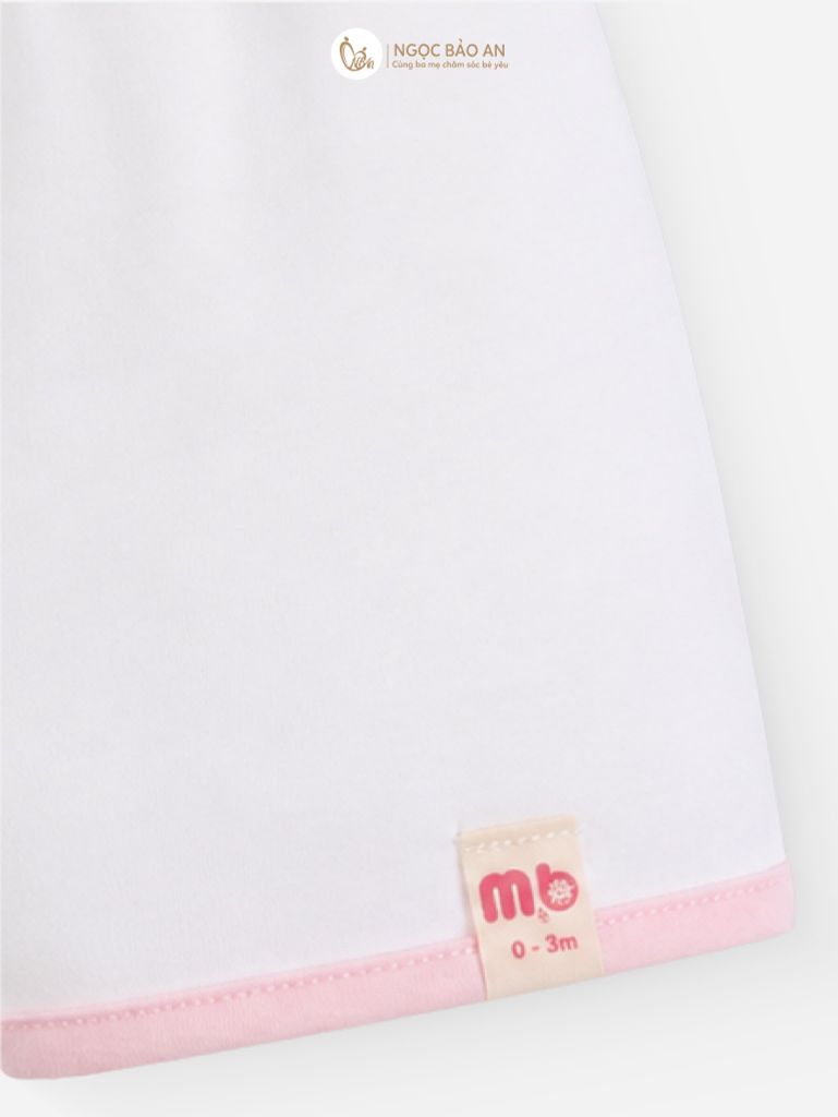 [M&B] Bộ ngắn cài bên cotton hồng đào