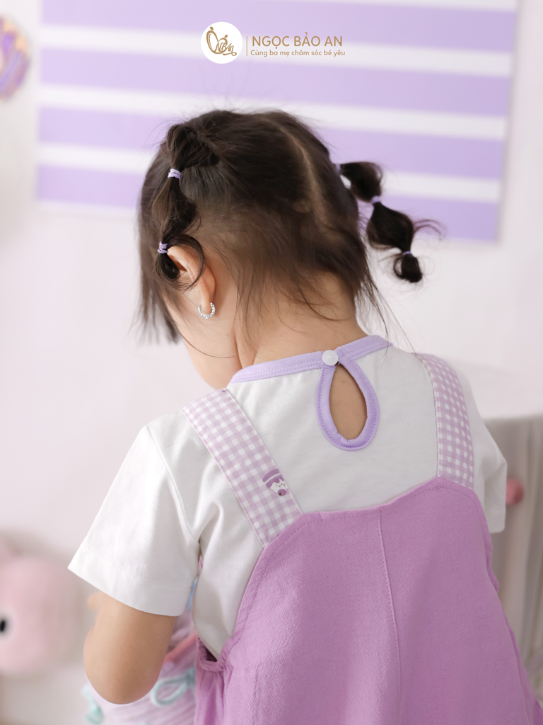 [M&B] BST CANDY: Set Áo + Yếm cotton M&b cho bé (Đầu Bếp Kem)