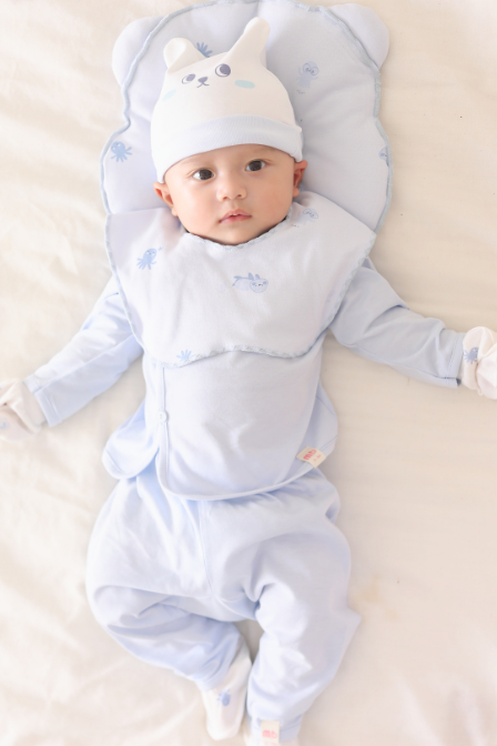 [M&B] Bộ tay dài cài bên rùa xanh cotton