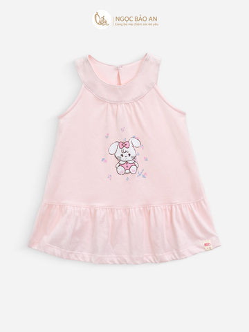 [M&B] Đầm dáng yếm xòe cotton M&b tone hồng (Rabbit)