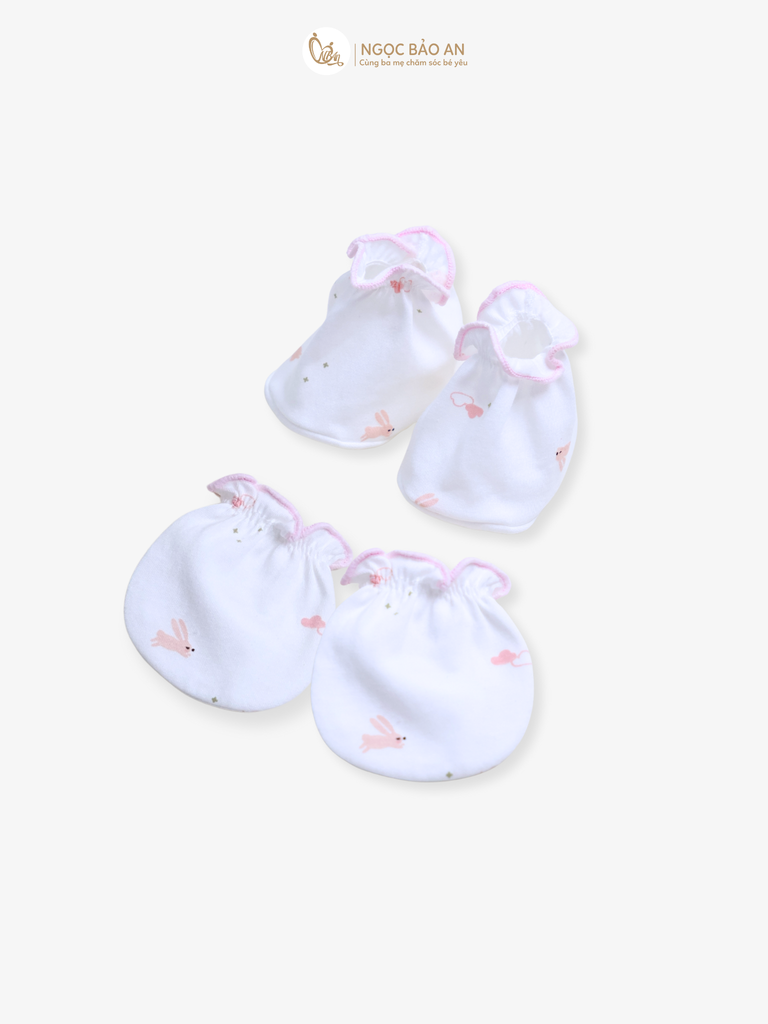 [HONEY] Bộ bao tay chân sơ sinh Honey cotton