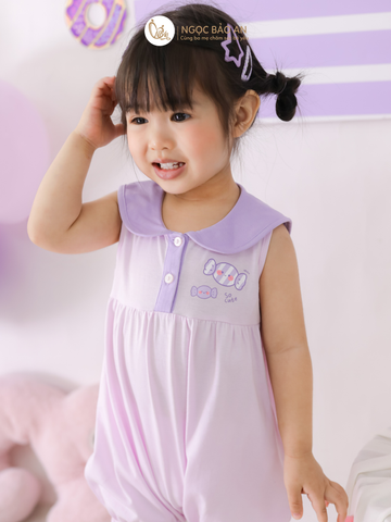 [M&B] BST CANDY: Body đùi sát nách cotton dáng bí M&b cho bé (Kẹo Cute)