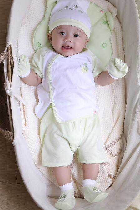 [M&B] Bộ ngắn cài bên cotton ốc sên PM