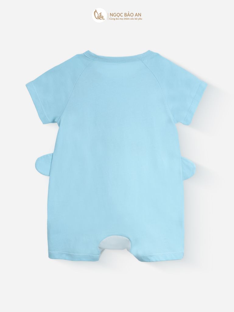 [M&B] Body đùi cotton bé trai tay ngắn (Chim Cánh Cụt Xanh)