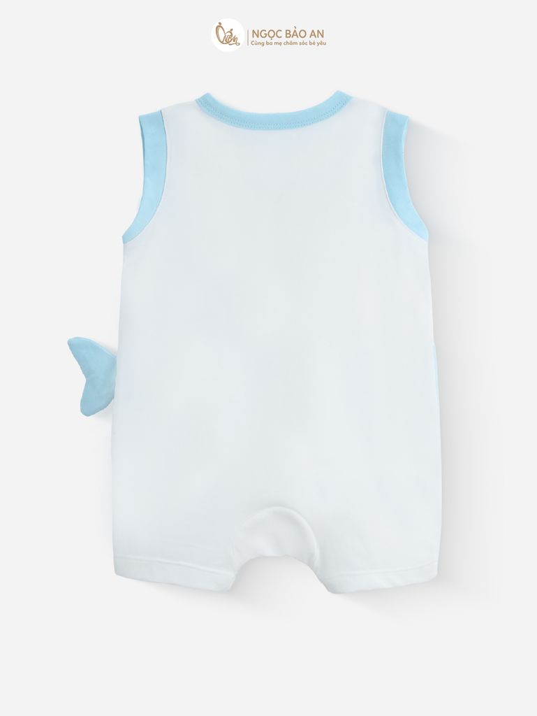 [M&B] Body đùi cotton bé trai tay cộc (Cá Voi Xanh)