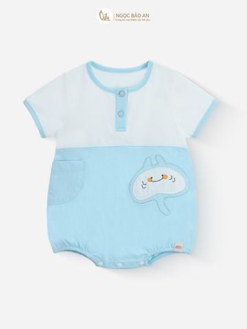 [M&B] Bodychip cotton tay ngắn cho bé (Cá Xanh)