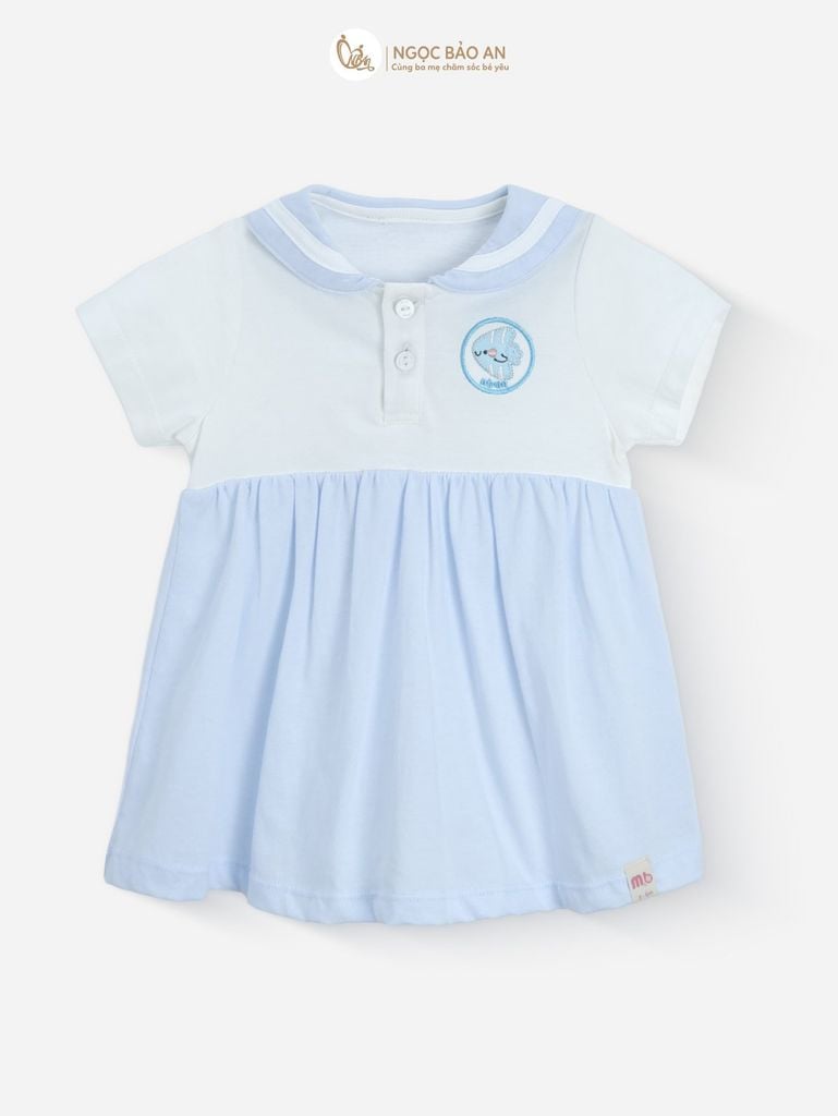 [M&B] Body đùi giả đầm xòe cotton bé gái (Cá Xanh)