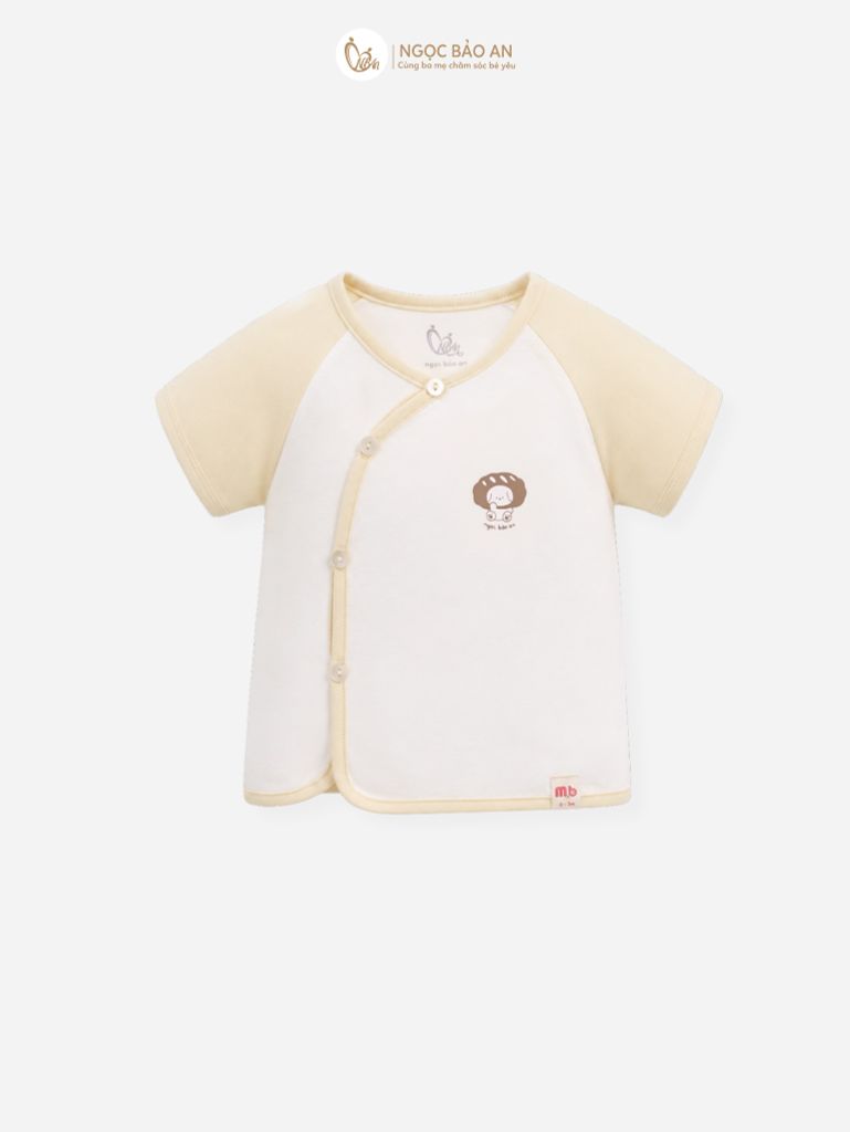 [M&B] Bộ ngắn cài bên cotton gấu bread vàng PM