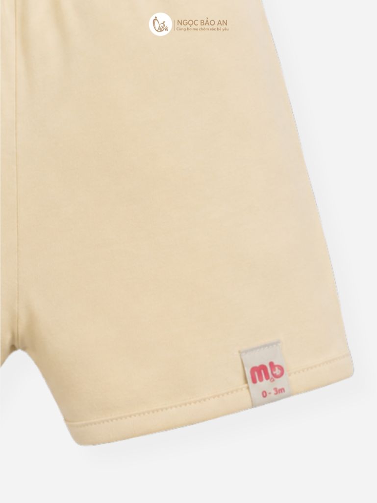 [M&B] Bộ ngắn cài bên cotton gấu bread vàng PM