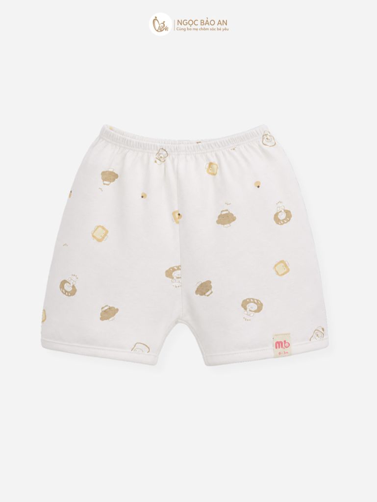 [M&B] Bộ ngắn cài bên cotton gấu cooking vàng PM