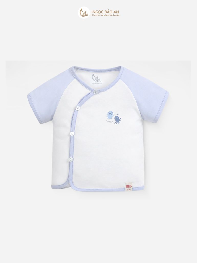 [M&B] Bộ ngắn cài bên cotton bạch tuộc xanh PM