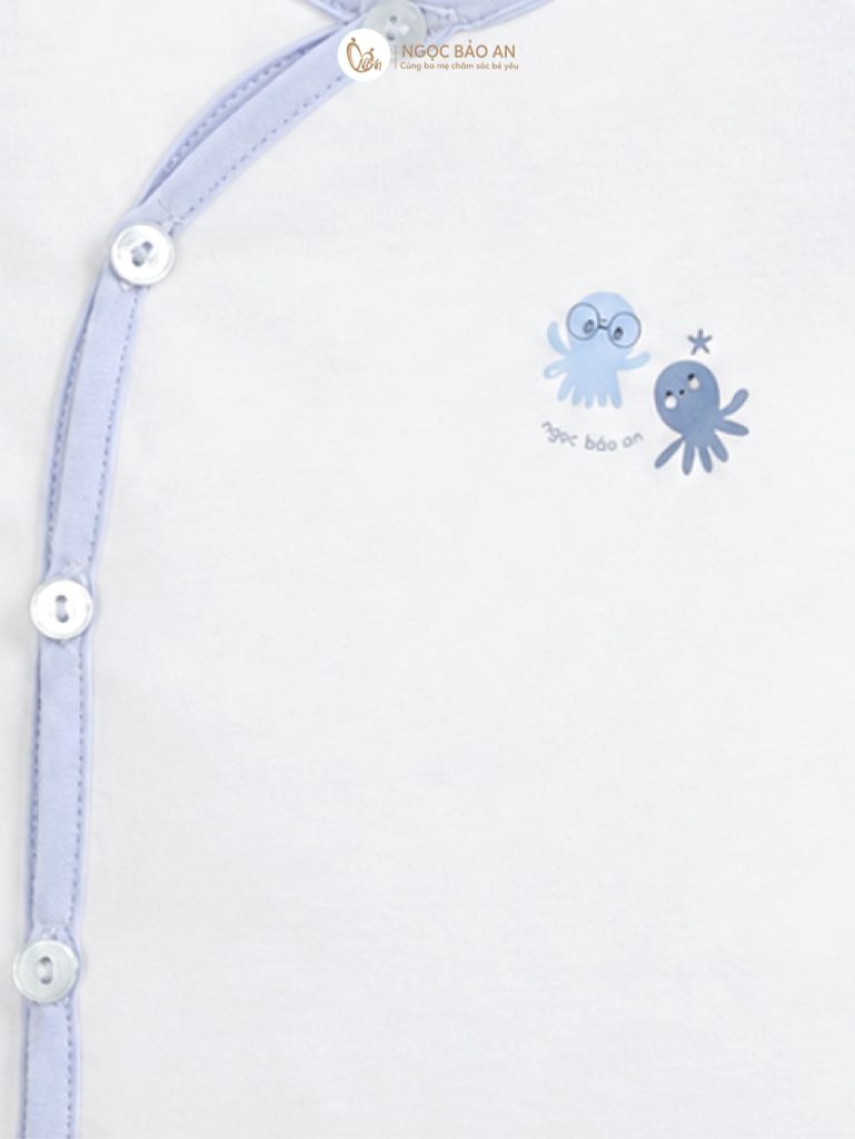 [M&B] Bộ ngắn cài bên cotton bạch tuộc xanh PM