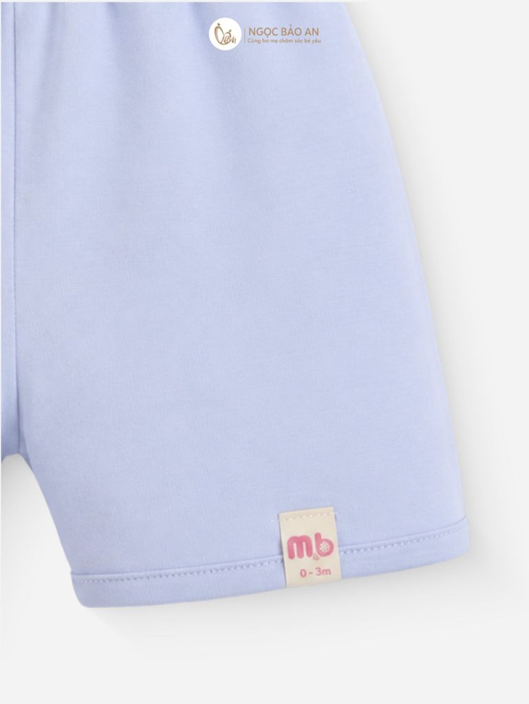 [M&B] Bộ ngắn cài bên cotton bạch tuộc xanh PM