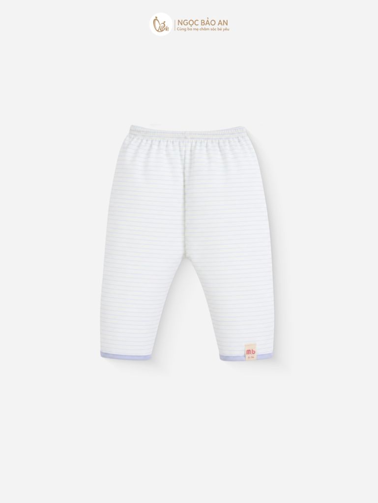 [M&B] Bộ tay dài cài bên sọc xanh cotton