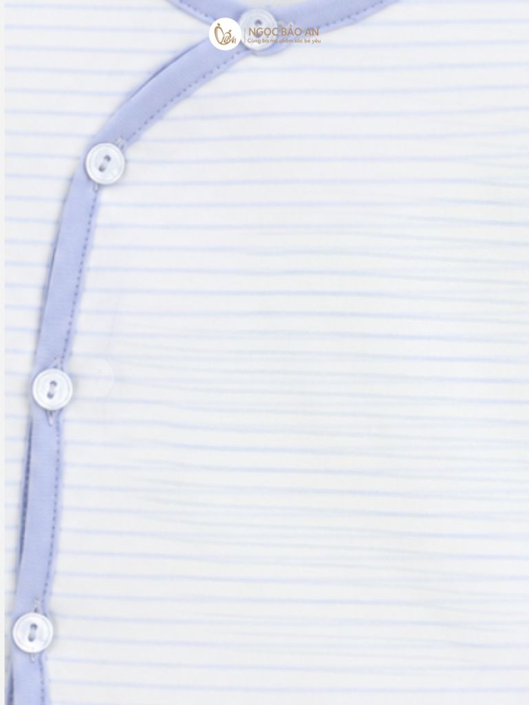 [M&B] Bộ tay dài cài bên sọc xanh cotton
