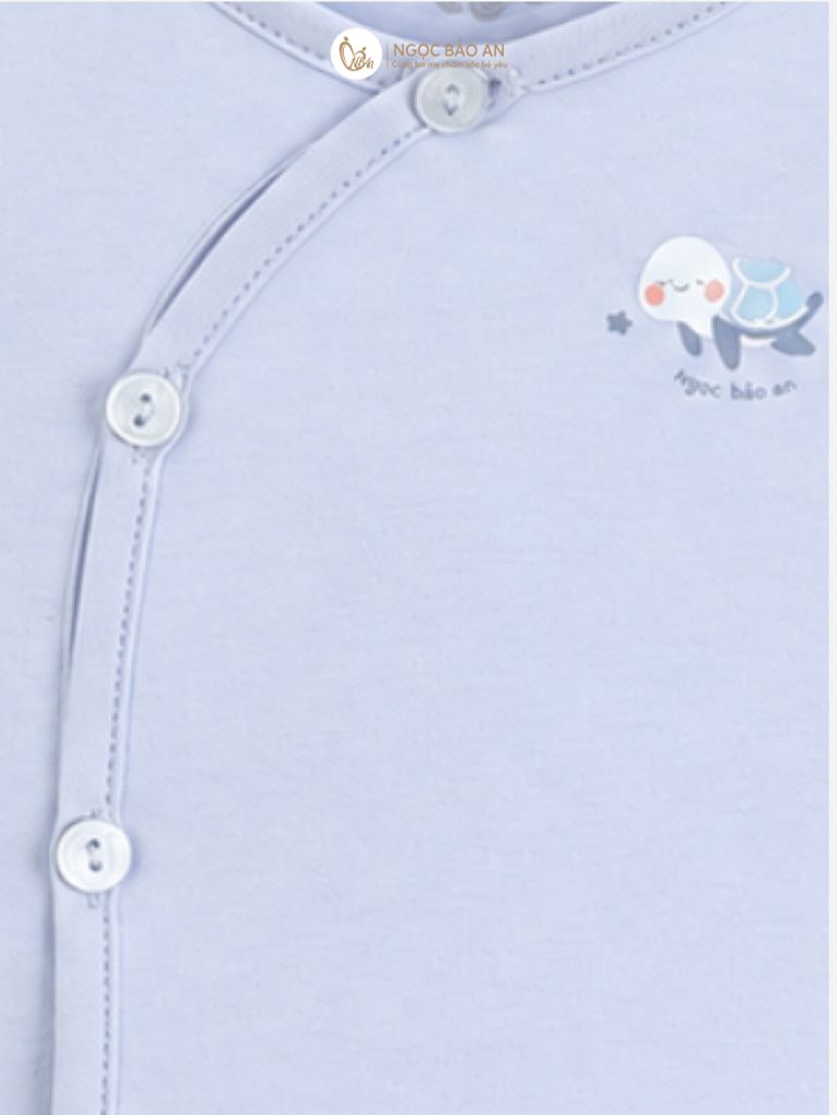 [M&B] Bộ tay dài cài bên rùa xanh cotton