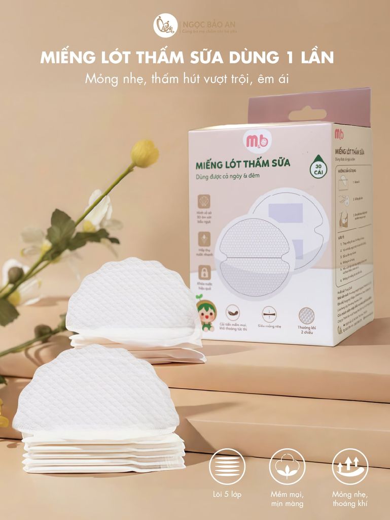 [M&B] Miếng lót thấm sữa M&B (hộp 30 miếng)