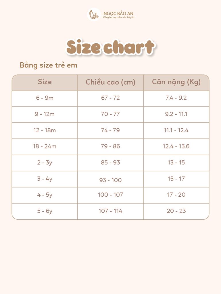 [M&B] BST CANDY: Set Áo và Yếm cho bé đầu bếp kem