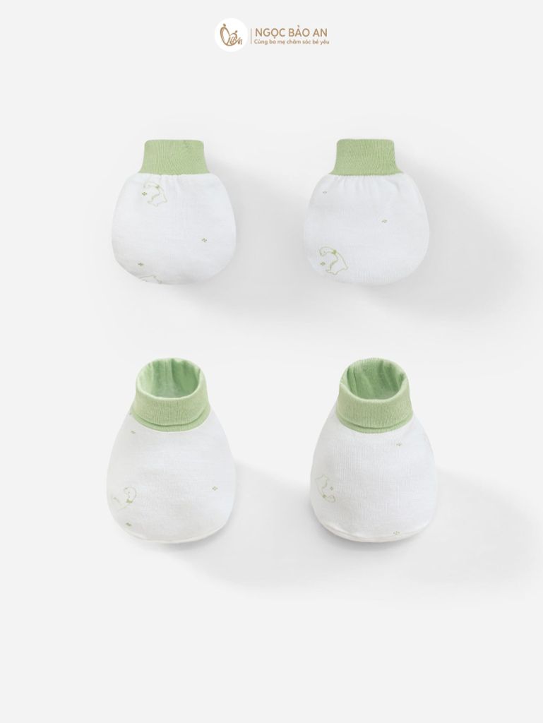 [M&B] Bộ bao tay chân bo sơ sinh Dino [CBSSVISCOSE]