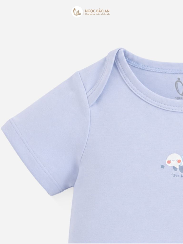[M&B] Bodychip tay ngắn cotton rùa xanh