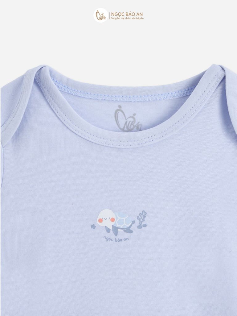[M&B] Bodychip tay ngắn cotton rùa xanh