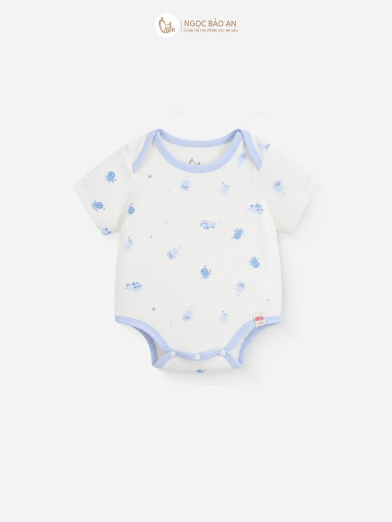 [M&B] Bodychip tay ngắn cotton rùa và bạch tuộc xanh