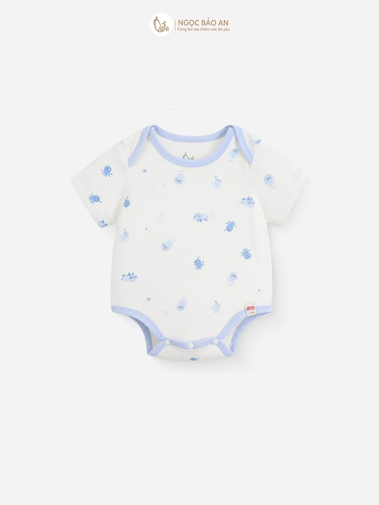 [M&B] Combo Sơ Sinh cotton tone Xanh in hình họa tiết đầy đủ phụ kiện(CBSScotton2025)