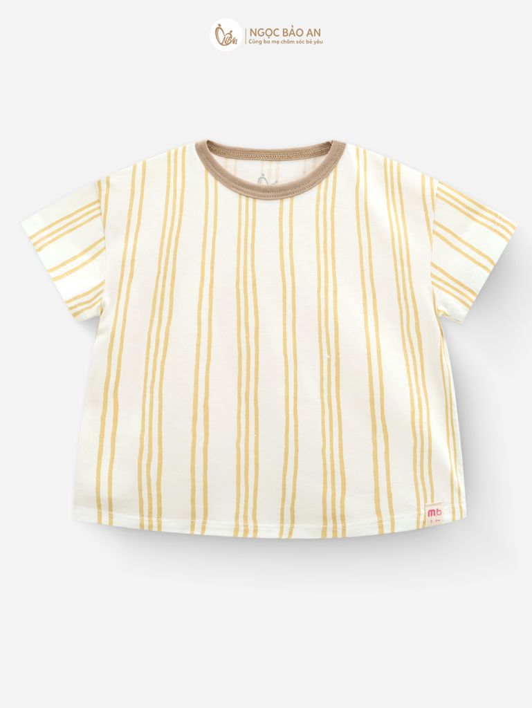 [M&B] BST CÚN: Set áo phối yếm cotton cún nâu