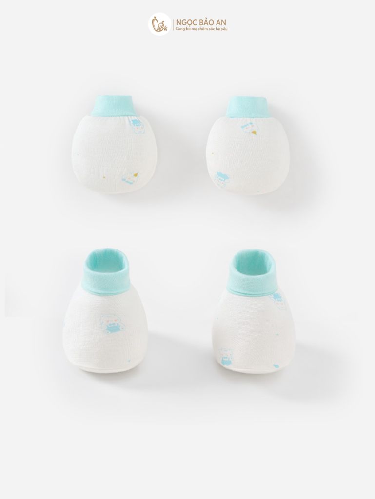 [M&B] Bộ bao tay chân sơ sinh Bear Mint [CBSSVISCOSE]