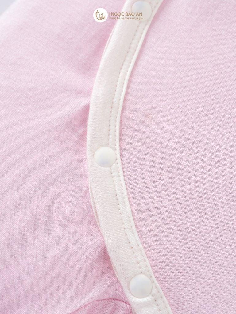 [M&B] Bodysuit dài tay dài cài chéo ong tím (NB-12m)
