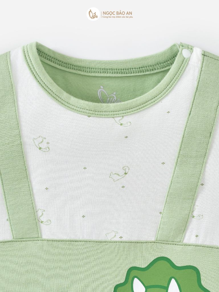 [M&B] CB2: Set bodysuit dáng dài + body đùi tay ngắn + bodychip tay ngắn Dino (NB-3m)