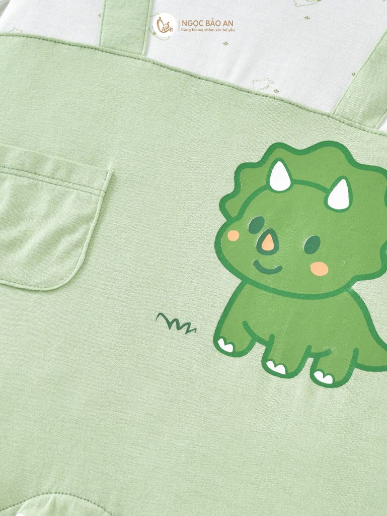 [M&B] CB2: Set bodysuit dáng dài + body đùi tay ngắn + bodychip tay ngắn Dino (NB-3m)
