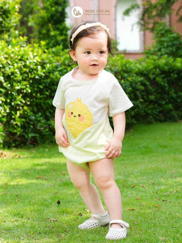 [M&B] BST GHS: Bodychip cotton tay ngắn sweet corn