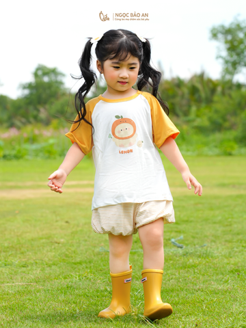 [M&B] BST GHS: Bộ ngắn quần bí chuppy lemon 6 tháng - 6 tuổi