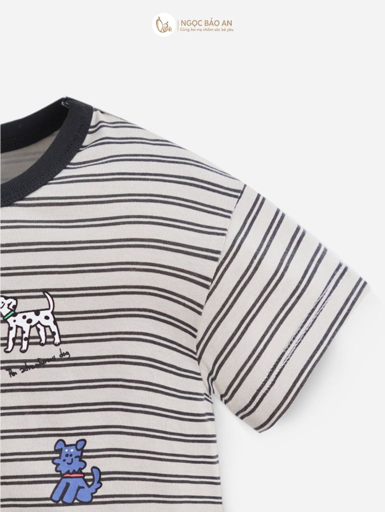 [M&B] BST TYPO: Bộ ngắn Pupsquad sọc xám M09-S4