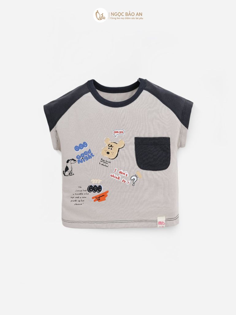 [M&B] BST TYPO: Bộ ngắn Snuggle Dog phối sọc M09-S3