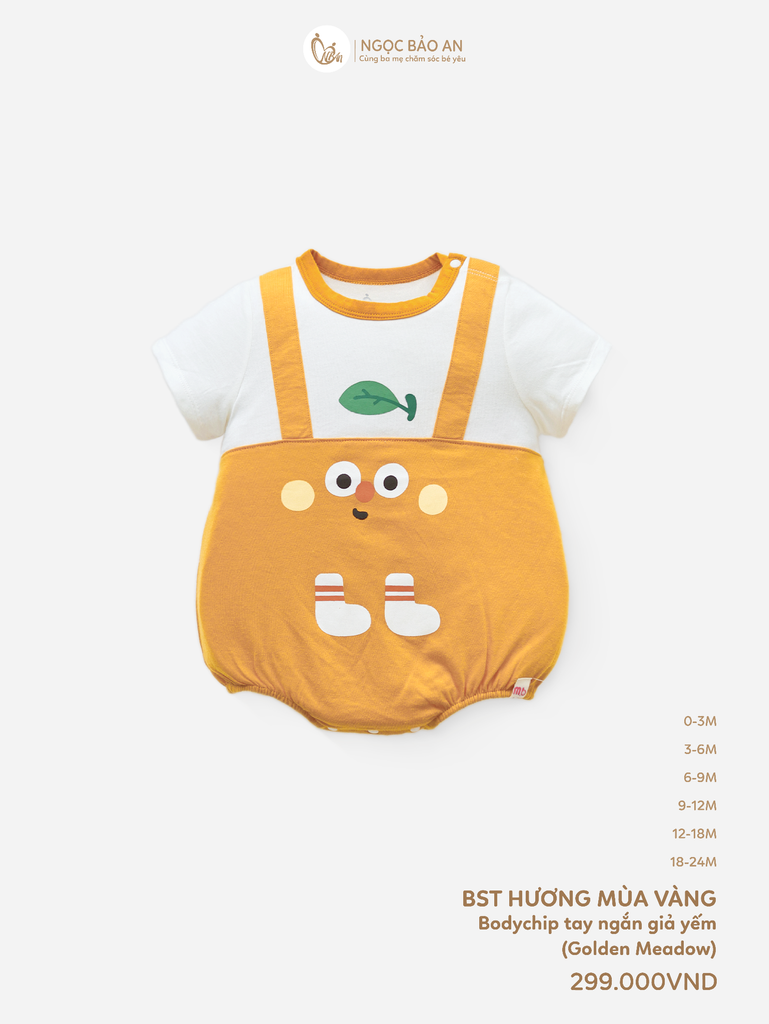 [M&B] BST GHS: Bodychip tay ngắn giả yếm golden meadow