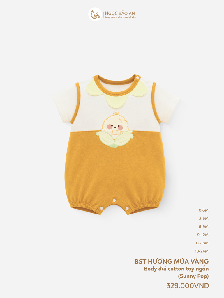 [M&B] BST GHS: Body đùi cotton tay ngắn sunny pop