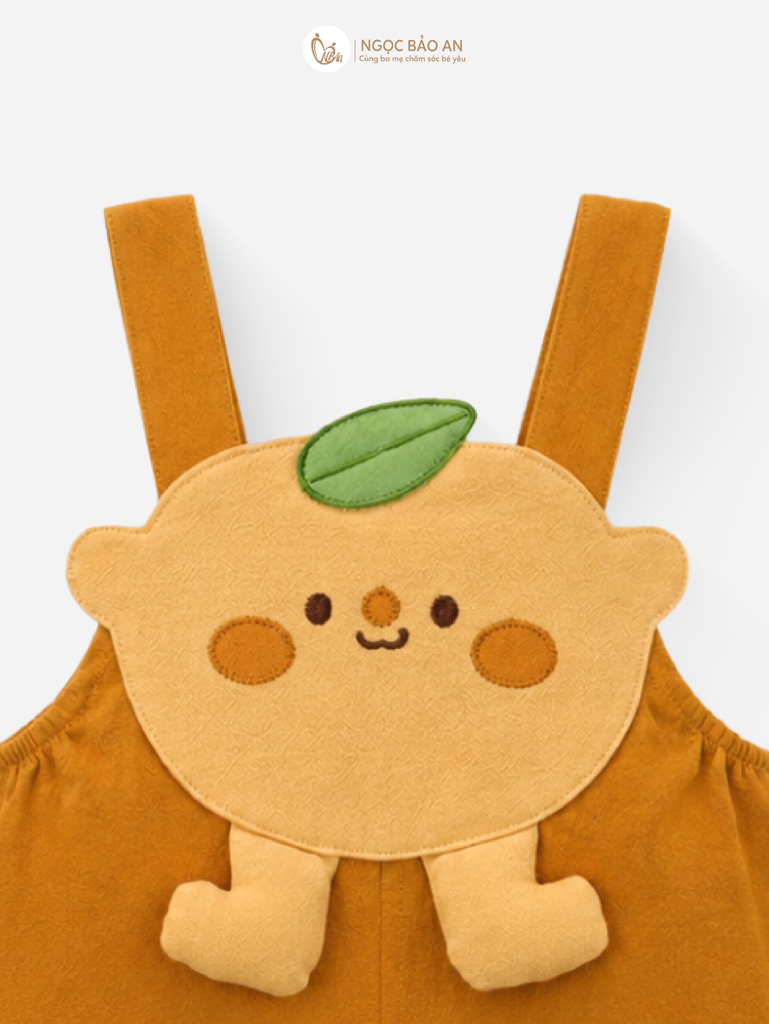 [M&B] BST GHS: Áo tay ngắn sọc phối Yếm golden lemon 6 tháng 4 tuổi