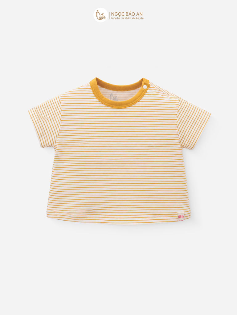[M&B] BST GHS: Áo tay ngắn sọc phối Yếm golden lemon 6 tháng 4 tuổi