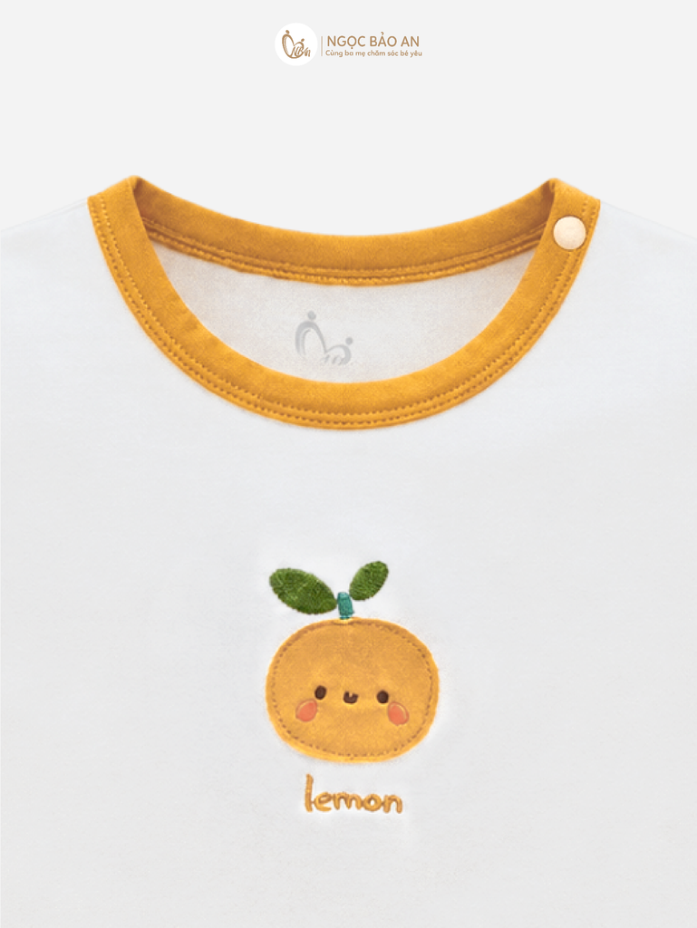 [M&B] BST GHS Bộ ngắn tay cộc quần sọc gấu lemon 6 tháng - 3 tuổi