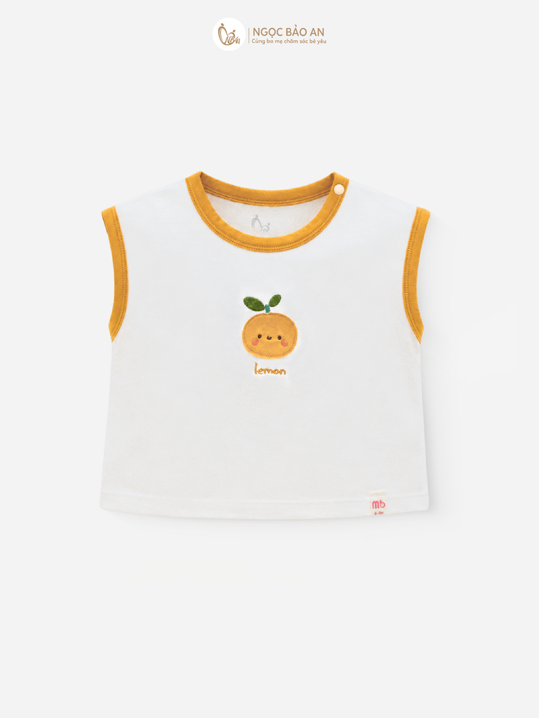 [M&B] BST GHS Bộ ngắn tay cộc quần sọc gấu lemon 6 tháng - 3 tuổi
