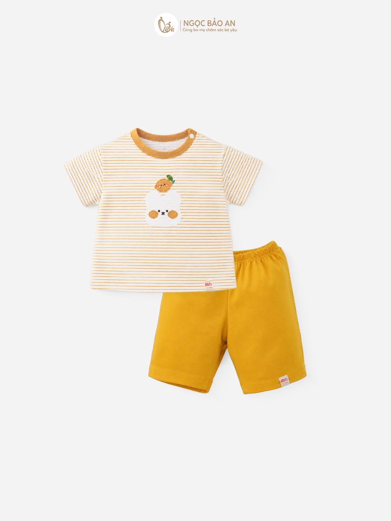 [M&B] BST GHS: Bộ lửng tay ngắn sọc lemon bear 6 tháng - 6 tuổi