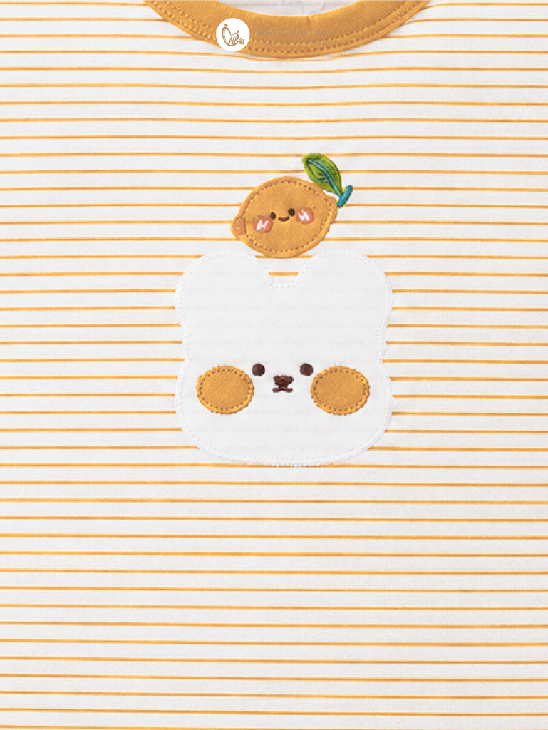 [M&B] BST GHS: Bộ lửng tay ngắn sọc lemon bear 6 tháng - 6 tuổi