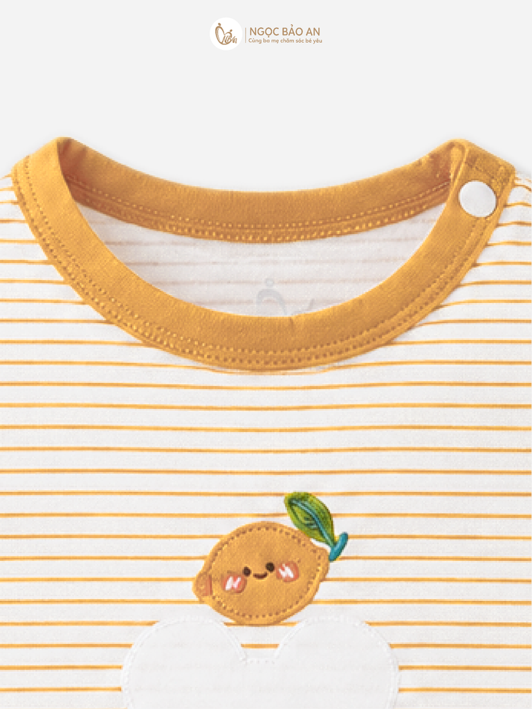 [M&B] BST GHS: Bộ lửng tay ngắn sọc lemon bear 6 tháng - 6 tuổi