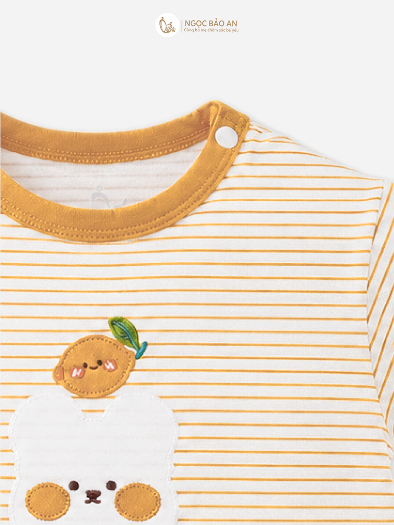 [M&B] BST GHS: Bộ lửng tay ngắn sọc lemon bear 6 tháng - 6 tuổi