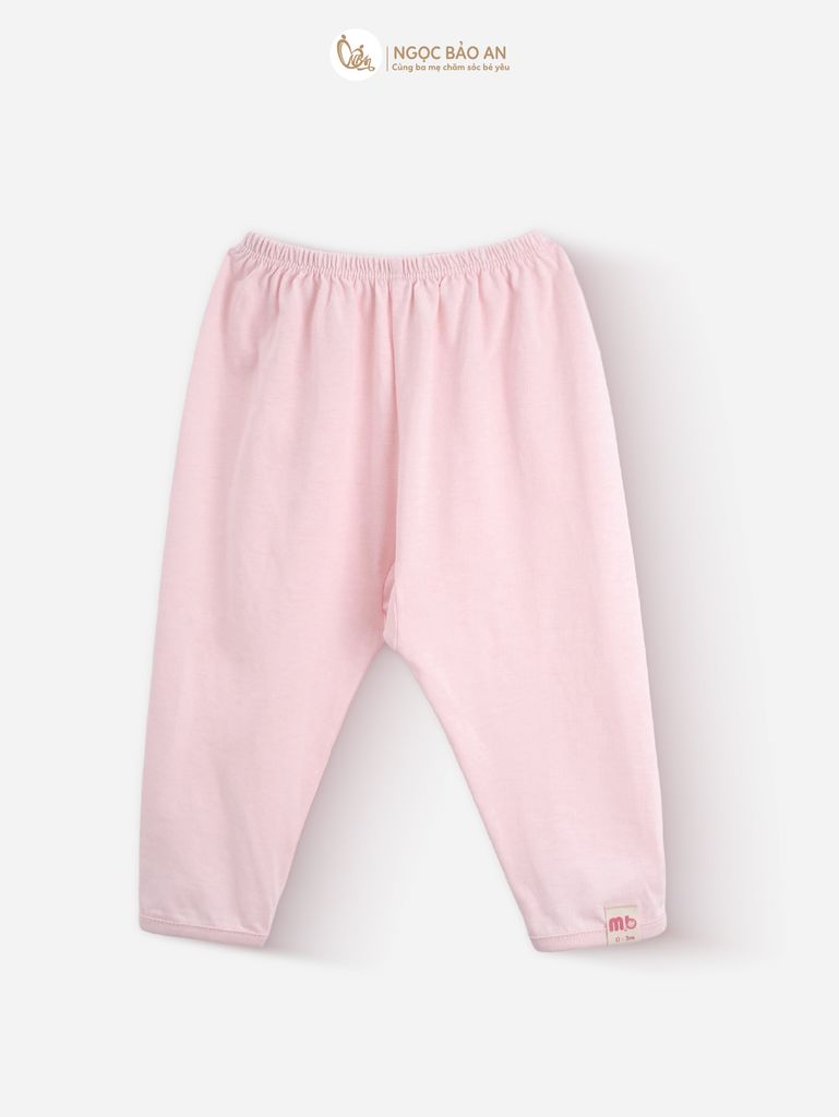 [M&B] Bộ tay dài cài bên tone Hồng cotton M&B cho bé (Combo Sơ Sinh Cotton 2025)