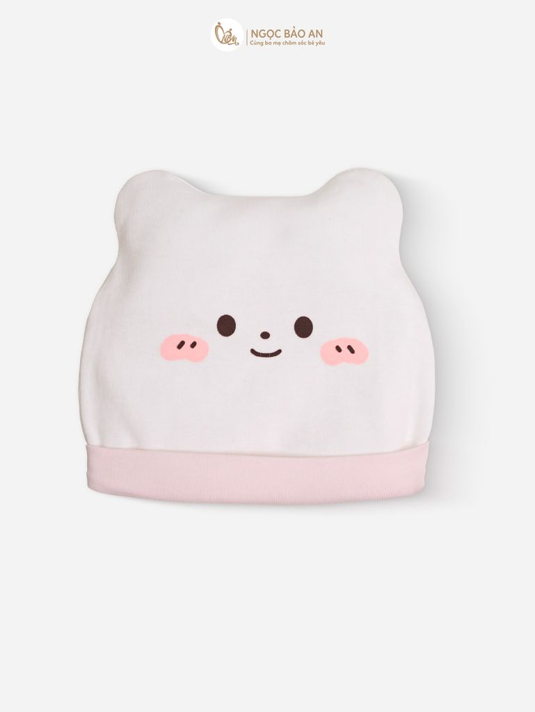 [M&B] Set 2 nón bo cotton hồng thỏ đào