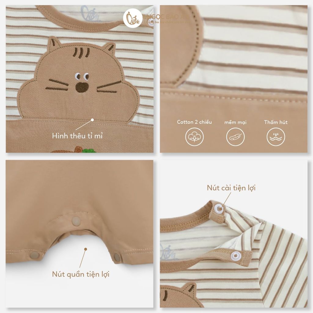 [M&B] BST SÓC: Bodysuit đùi sóc & hạt dẻ