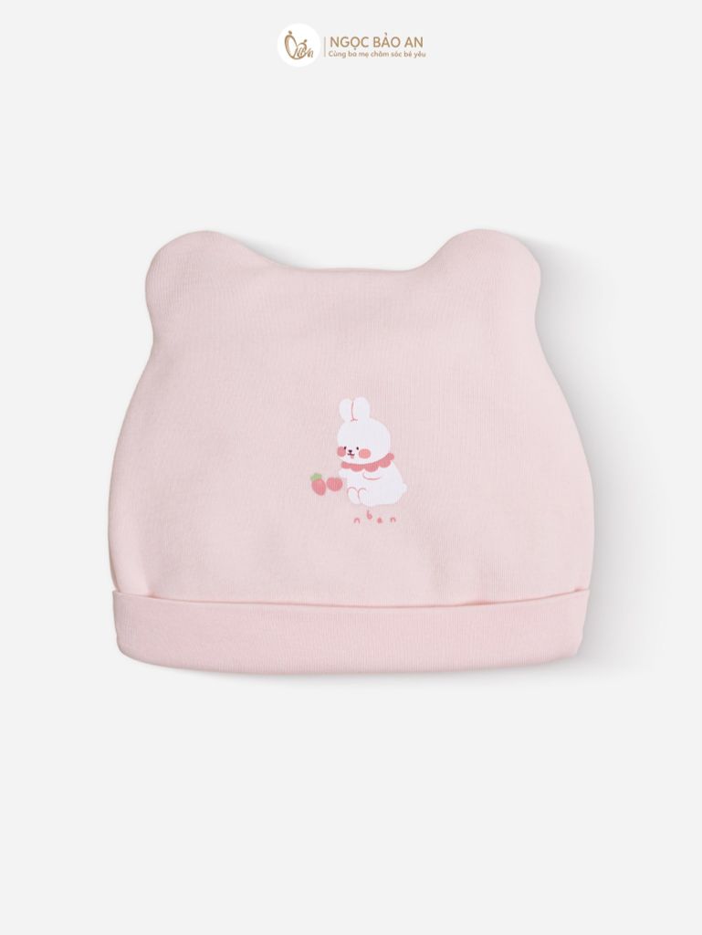 [M&B] Set nón bao tay chân bo thỏ carrot hồng